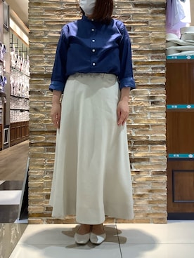「デニムライク」｜BRICK HOUSE by Tokyo Shirts 岡山イオンモール店さん（レディース・161cm）の夏コーディネート