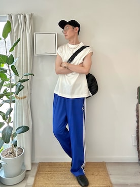 「アイテム（スリッポン）」を使った、kimamaniさん（メンズ・175cm）の夏コーディネート