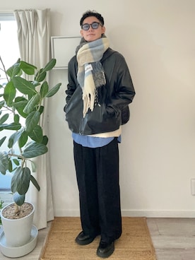 「アイテム（ローファー）」を使った、kimamaniさん（メンズ・175cm）の秋コーディネート