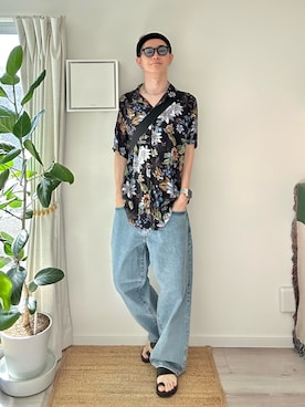 「アイテム（サンダル）」を使った、kimamaniさん（メンズ・175cm）の夏コーディネート
