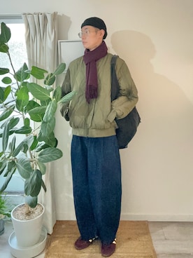 「アイテム（マフラー）」を使った、kimamaniさん（メンズ・175cm）の冬コーディネート