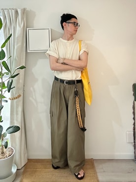 「アイテム（ウォレットチェーン）」を使った、kimamaniさん（メンズ・175cm）の秋コーディネート