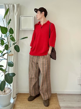 「アイテム（スリッポン）」を使った、kimamaniさん（メンズ・175cm）の秋コーディネート