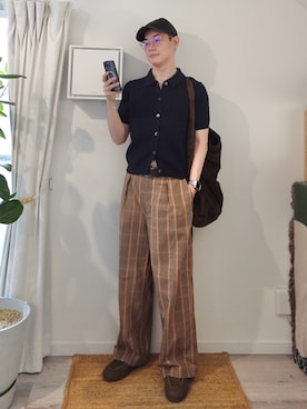 「MHL.（エムエイチエル）のアイテム」を使った、kimamaniさん（メンズ・175cm）の秋コーディネート