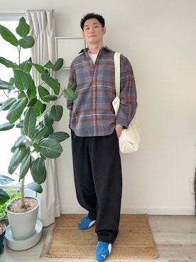 「アイテム（トートバッグ）」を使った、kimamaniさん（メンズ・175cm）の秋コーディネート