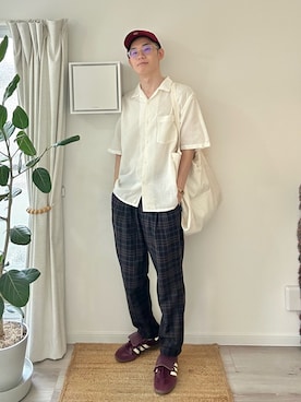 「アイテム（キャップ）」を使った、kimamaniさん（メンズ・175cm）の秋コーディネート