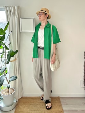 「MAISON SPECIAL（メゾンスペシャル）のアイテム」を使った、kimamaniさん（骨格ナチュラル・メンズ・175cm）の夏コーディネート