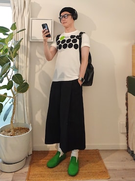 「HUNTER（ハンター）のアイテム（バッグ）」を使った、kimamaniさん（メンズ・175cm）の夏コーディネート