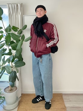 「アイテム（ストール/ショール）」を使った、kimamaniさん（メンズ・175cm）の冬コーディネート