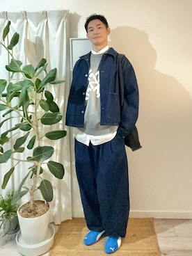 「アイテム（トートバッグ）」を使った、kimamaniさん（メンズ・175cm）の秋コーディネート