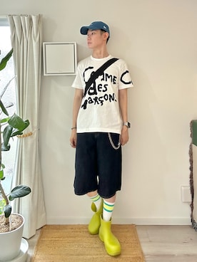 「アイテム（キャップ）」を使った、kimamaniさん（メンズ・175cm）の夏コーディネート