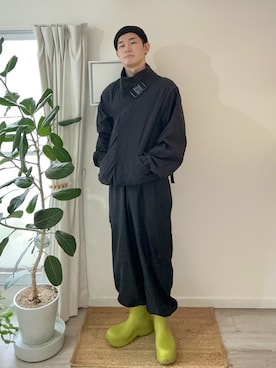 「アイテム（レインシューズ）」を使った、kimamaniさん（メンズ・175cm）の秋コーディネート