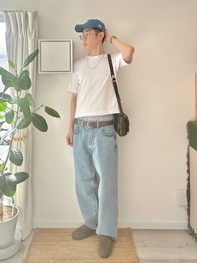 「アイテム（キャップ）」を使った、kimamaniさん（メンズ・175cm）の夏コーディネート