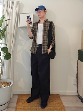 「Hender Scheme（エンダースキーマ）のアイテム（バッグ）」を使った、kimamaniさん（メンズ・175cm）の夏コーディネート