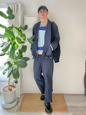 「アイテム（トートバッグ）」を使った、kimamaniさん（メンズ・175cm）の秋コーディネート