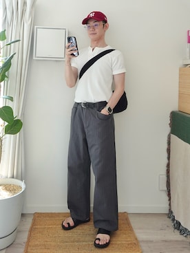 「Schott(ショット)のアイテム(パンツ)」を使った、kimamaniさん(メンズ・175cm)の夏コーディネート