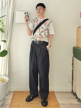 「JUNYA WATANABE COMME des GARCONS（ジュンヤワタナベコムデギャルソン）のアイテム」を使った、kimamaniさん（メンズ・175cm）の夏コーディネート