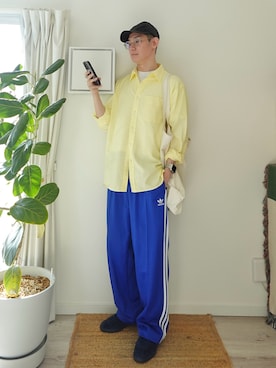 「MHL.（エムエイチエル）のアイテム」を使った、kimamaniさん（メンズ・175cm）の春コーディネート
