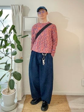 「アイテム（ボストンバッグ）」を使った、kimamaniさん（メンズ・175cm）の秋コーディネート