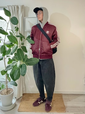 「アイテム（ボストンバッグ）」を使った、kimamaniさん（メンズ・175cm）の冬コーディネート