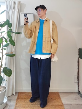 「アイテム（セットアップ）」を使った、kimamaniさん（メンズ・175cm）の春コーディネート