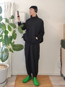 「無印良品（ムジルシリョウヒン）のアイテム（バッグ）」を使った、kimamaniさん（メンズ・175cm）の春コーディネート