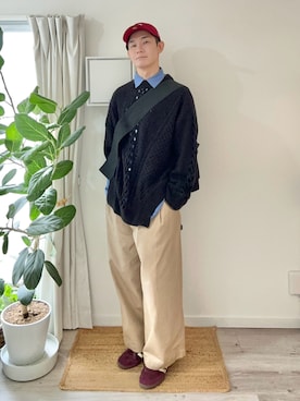 「アイテム（チノパンツ）」を使った、kimamaniさん（メンズ・175cm）の秋コーディネート