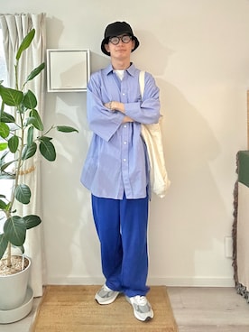 「アイテム（トートバッグ）」を使った、kimamaniさん（メンズ・175cm）の夏コーディネート