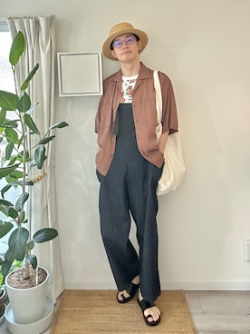 「アイテム（オールインワン・サロペット）」を使った、kimamaniさん（メンズ・175cm）の秋コーディネート