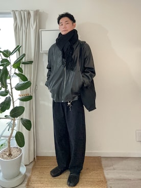 「アイテム（スリッポン）」を使った、kimamaniさん（メンズ・175cm）の冬コーディネート