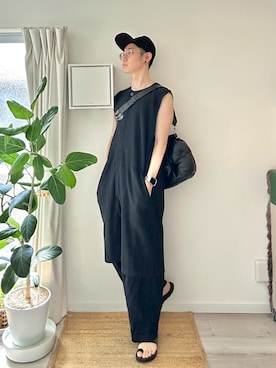 「アイテム（つなぎ/オールインワン）」を使った、kimamaniさん（メンズ・175cm）の夏コーディネート