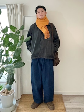 「アイテム（スリッポン）」を使った、kimamaniさん（メンズ・175cm）の冬コーディネート