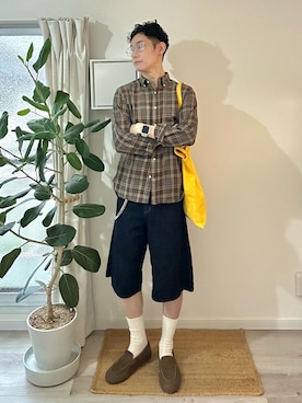 「アイテム（トートバッグ）」を使った、kimamaniさん（メンズ・175cm）の秋コーディネート