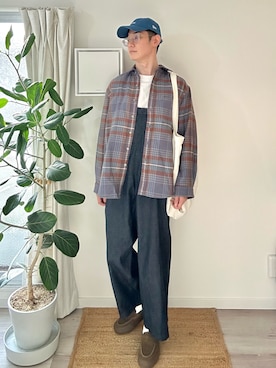 「アイテム（オールインワン・サロペット）」を使った、kimamaniさん（メンズ・175cm）の秋コーディネート