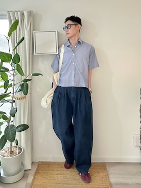 「アイテム（トートバッグ）」を使った、kimamaniさん（メンズ・175cm）の夏コーディネート