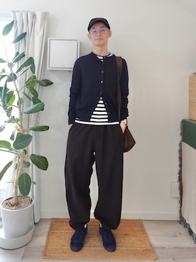 「adidas（アディダス）のTobacco / アディダスオリジナルス adidas Originals（スニーカー、ブルー系）」を使った、kimamaniさん（メンズ・175cm）の春コーディネート