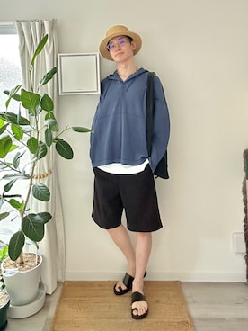 「アイテム（パーカー）」を使った、kimamaniさん（メンズ・175cm）の夏コーディネート