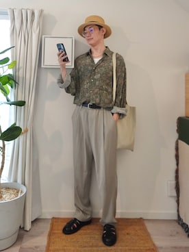 「MAISON SPECIAL（メゾンスペシャル）のアイテム（シャツ/ブラウス）」を使った、kimamaniさん（メンズ・175cm）の夏コーディネート