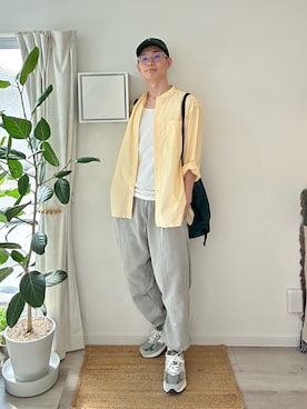 「アイテム（スウェットパンツ）」を使った、kimamaniさん（メンズ・175cm）の夏コーディネート