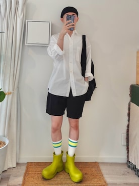 「Hender Scheme（エンダースキーマ）のアイテム（バッグ）」を使った、kimamaniさん（メンズ・175cm）の夏コーディネート