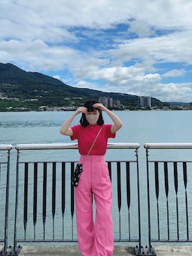 「SOU･SOU（ソウ・ソウ）のアイテム（バッグ）」を使った、Wendyyyさん（レディース・157cm）の夏コーディネート