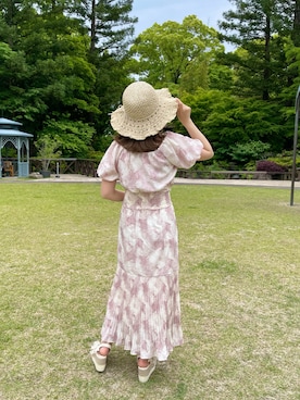 「nice claup」｜「アイテム（帽子）」を使った、れいなさん（レディース・160cm）の春コーディネート