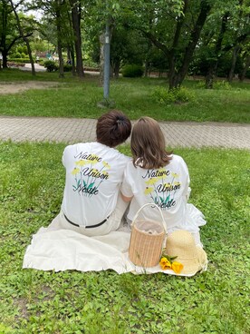 「NUN（エヌユーエヌ）のアイテム」を使った、れいなさん（レディース・160cm）の春コーディネート