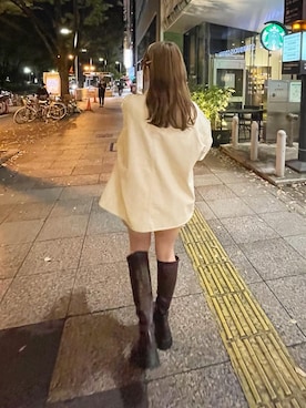「カップル」｜「アイテム（ジャケット/アウター）」を使った、れいなさん（レディース・160cm）の秋コーディネート