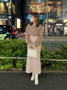 「秋色コーデ」｜「アイテム（ワンピース/ドレス）」を使った、れいなさん（レディース・160cm）の秋コーディネート