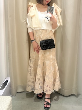 「one after another NICE CLAUP（ワンアフターアナザーナイスクラップ）のアイテム（その他シューズ）」を使った、いけだまいかさん（レディース・153cm）の夏コーディネート
