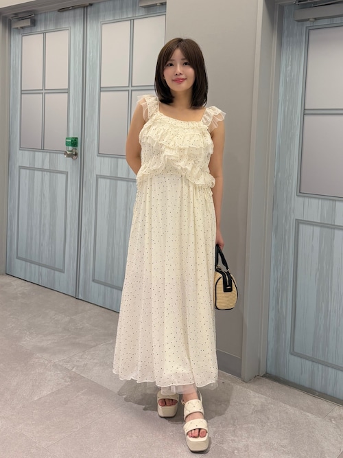  PARTY 厚底サンダル キルティング ベージュ　24センチLサイズ one after another NICE CLAUP 厚底 サンダル ビジュースタッズ付き