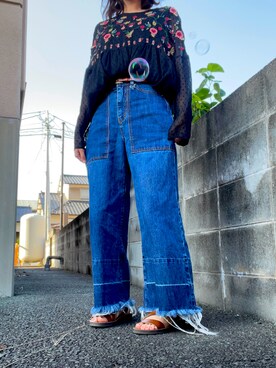 「MINELAL（ミネラル）のアイテム」を使った、ayum10さん（レディース・153cm）の夏コーディネート