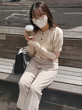 「ナイスクラップのコーデ」｜尾上綾乃さん（レディース・156cm）の春コーディネート