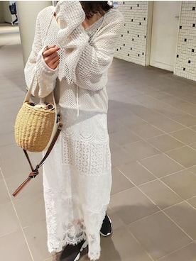 「ナイスクラップのコーデ」｜尾上綾乃さん（レディース・156cm）の春コーディネート